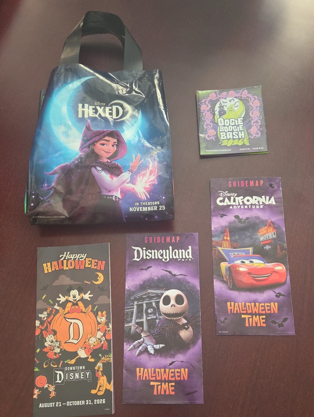 Disneyland Halloween Oogie Boogie Bash 2026 Map, Trick-or-Treat Bag, Park Maps